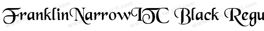 FranklinNarrowITC Black Regular字体转换